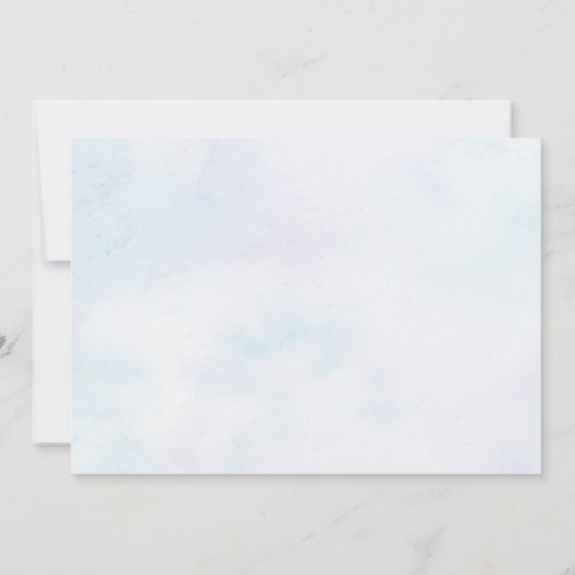 Milch und Cookies Blue Baby Boy Dusche Foto Einladung (Rückseite)