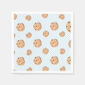 Milch und Cookies Blue Birthday Paper Plate Serviette (Vorderseite)