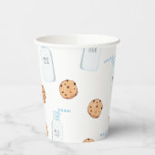 Milch und Cookies Blue Birthday Pappbecher (Links)