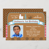 Milch und Cookies Einladungen für Geburtstagsparty (Vorne/Hinten)