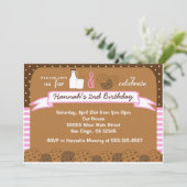 Milch und Cookies Einladungen zur Geburtstagsparte (Stehend Vorderseite)