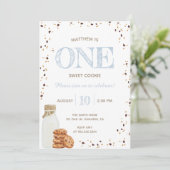 Milch und Cookies Erste Geburtstagsfeier Einladung (Stehend Vorderseite)