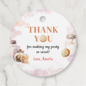 Milch und Cookies Erste Geburtstagsparty Geschenkanhänger (Rückseite)