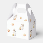 Milch und Cookies Erste Geburtstagsparty Geschenkschachtel (Rückseite)