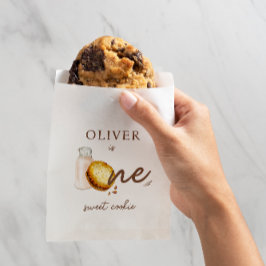 Milch und Cookies Erste Geburtstagsparty Geschenktütchen