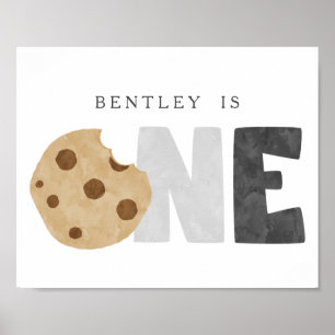 Milch und Cookies Erste Geburtstagspender Poster