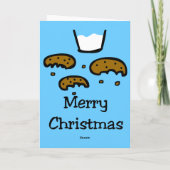 Milch und Cookies Feiertagskarte (Rückseite)