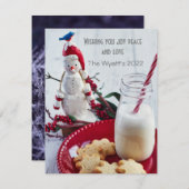 Milch und Cookies für Santa Feiertagskarte (Vorne/Hinten)