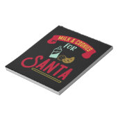 Milch und Cookies für Santa Notizblock (Rotiert)