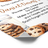 Milch und Cookies Geburtstagsfeige Kapselunterschr Poster (Ecke)