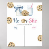 Milch und Cookies Gender offenbaren Er oder sie Di Poster (Vorne)