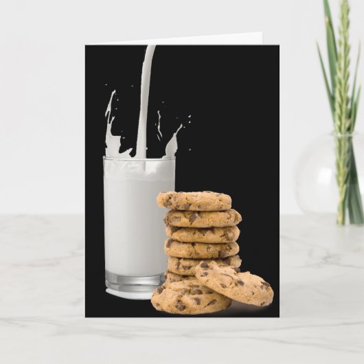 Milch und Cookies - Jahrestag Karte (Vorderseite)