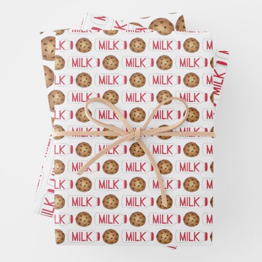 Milch und Cookies Jug Bottle Chocolate Chip Cookie Geschenkpapier Set (Beispiel)
