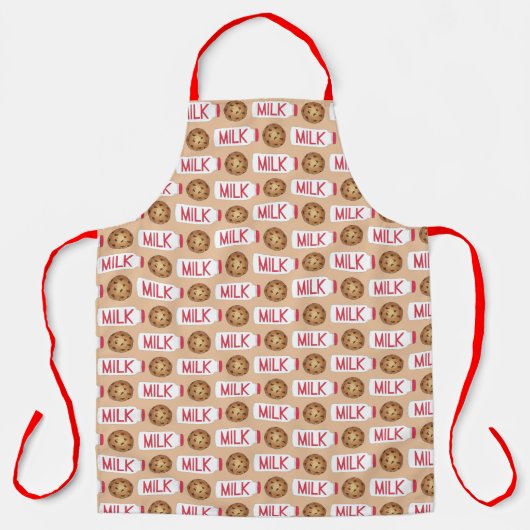 Milch und Cookies Jug Bottle Chocolate Chip Cookie Schürze (Vorderseite)