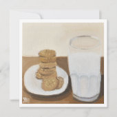 Milch und Cookies Karte (Vorderseite)