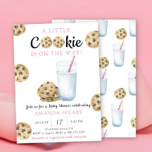 Milch und Cookies Mädchen Babydusche