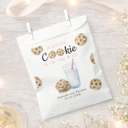 Milch und Cookies Mädchen Babydusche Geschenktütchen (Ausgeschnitten)
