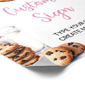 Milch und Cookies Mädchen Custom Sign Birthday Par Poster (Ecke)