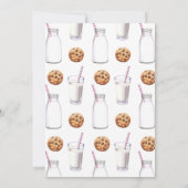 Milch und Cookies Mädchen zum Geburtstag Einladung (Rückseite)