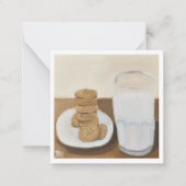 Milch und Cookies Mitteilungskarte (Vorderseite)