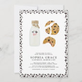 Milch und Cookies Niedliche Babydusche Einladung (Vorderseite)