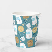 Milch und Cookies Papier Cups Pappbecher (Rückseite)