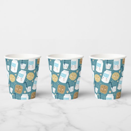 Milch und Cookies Papier Cups Pappbecher (Multi)