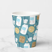 Milch und Cookies Papier Cups Pappbecher (Vorderseite)
