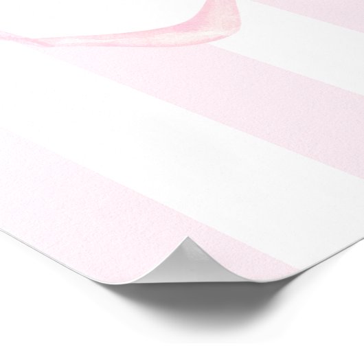 Milch und Cookies Pink Baby Dusche Begrüßungszeich Poster (Ecke)