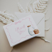 Milch und Cookies Pink Baby Dusche Dankeskarte