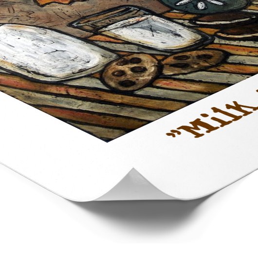"Milch und Cookies" Poster (Ecke)