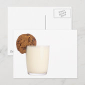 Milch und Cookies Postkarte (Vorne/Hinten)