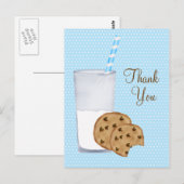 Milch und Cookies Postkarte (Vorne/Hinten)