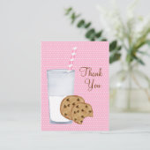 Milch und Cookies Postkarte (Stehend Vorderseite)