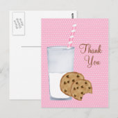 Milch und Cookies Postkarte (Vorne/Hinten)