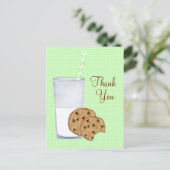 Milch und Cookies Postkarte (Stehend Vorderseite)