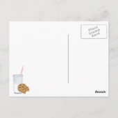 Milch und Cookies Postkarte (Rückseite)