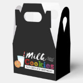 Milch und Cookies Rainbow Birthday Party Geschenkschachtel (Geöffnet)