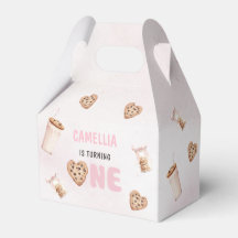 Milch und Cookies Rosa erste Geburtstagsparty