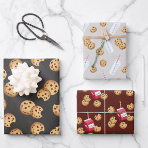 Milch und Cookies Schokolade Chip Cookie Geschenkpapier Set