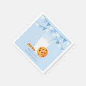 Milch und Cookies Serviette (Ecke)