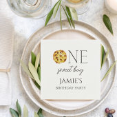 Milch und Cookies Sweet One Boy Birthday Serviette