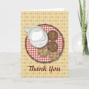 Milch und Cookies Vielen Dank Dankeskarte