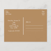 Milch und Cookies Vintages Party Event Postkarte (Rückseite)