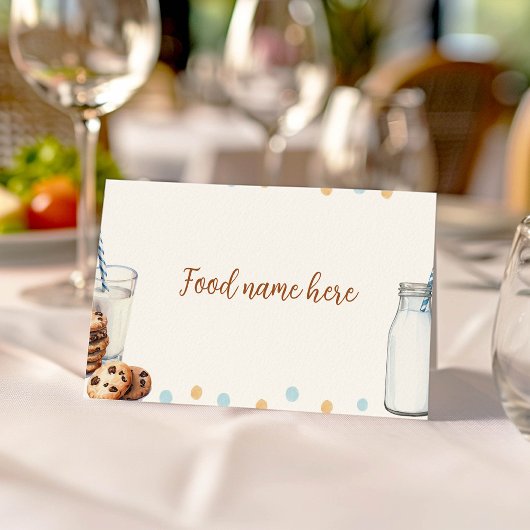 Milch und Cookies Zehnte Platzkarte Geburtstagspar