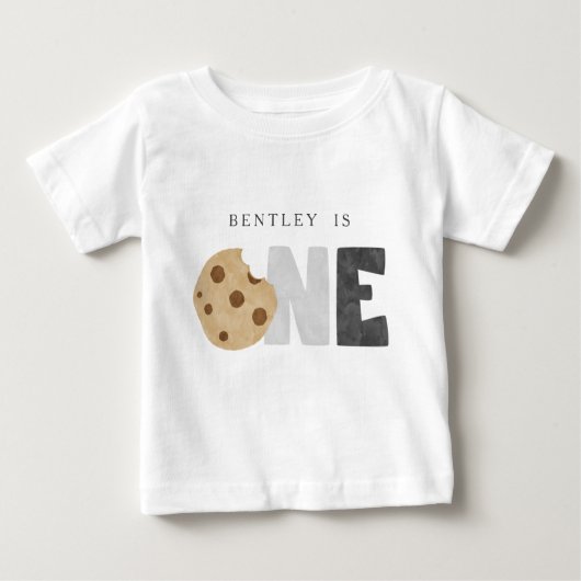 Milch und Cookies zum ersten Geburtstag Baby T-shirt (Vorderseite)