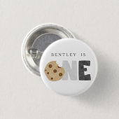 Milch und Cookies zum ersten Geburtstag Button (Vorne & Hinten)