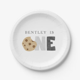 Milch und Cookies zum ersten Geburtstag Pappteller