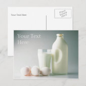 Milch und Eier Postkarte (Vorne/Hinten)
