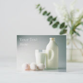 Milch und Eier Postkarte (Stehend Vorderseite)